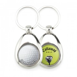 Porte-clés Sport Rotatif En Métal - Forme Ballon Football, Basket, Golf, Cadeau Pour Amateurs De Sport