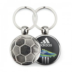Porte-clés Football - Lot De 6 En Métal Argenté - Formes Ballon, Chaussures, But... - Pour Fans De Football, Cadeaux
